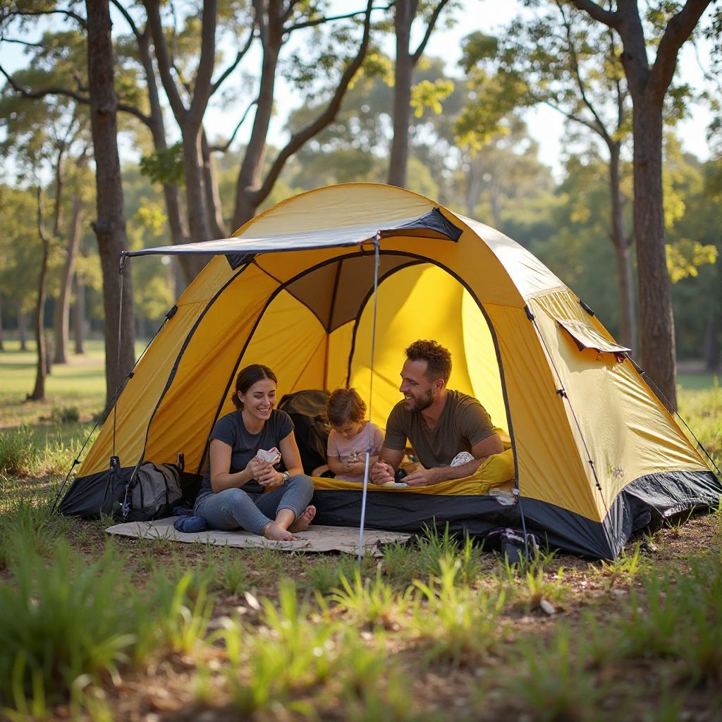 Beginner camping equipment setup